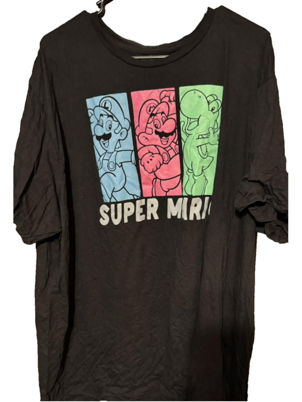 Super Mario Brothers Characters T Shirt Men's Size 3XL Black